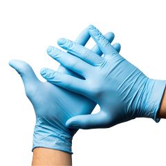 Medical Grade Blue Nitrile Gloves Powder-Free x 200 