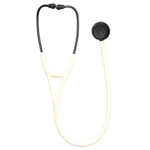 Littmann Cardiology IV Stethoscope: Satin-finish Black Matte, Alabaster Tube 6186C